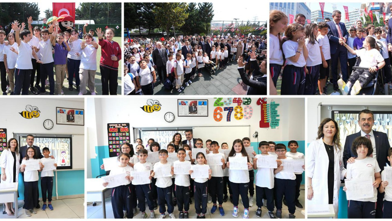 BAKAN TEKİN, ÖĞRENCİLERİN KARNE HEYECANINI PAYLAŞTI