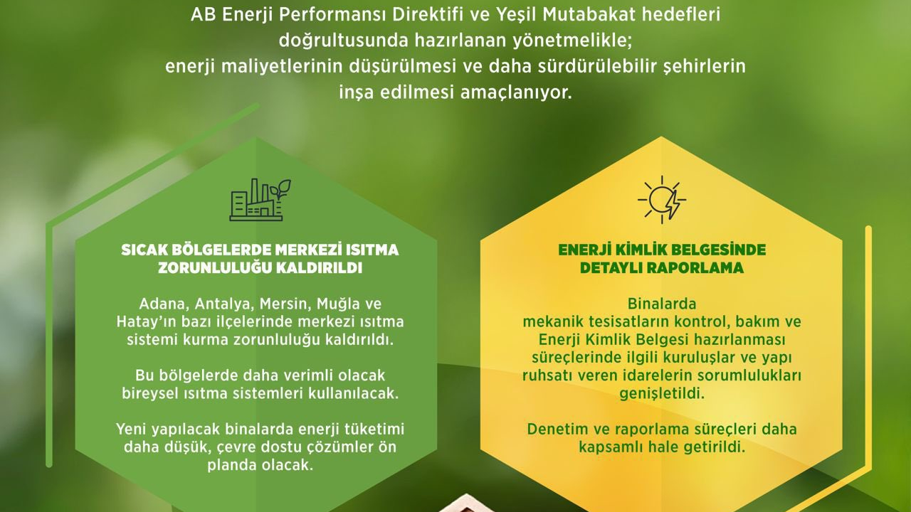 Binalarda  Enerji Performansı Yönetmeliği Güncellendi