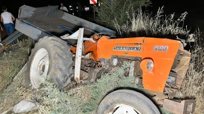 Hafriyat kamyonu traktöre arkadan çarptı: 1 ölü, 1 yaralı