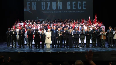 Cumhurbaşkanı Erdoğan, "En Uzun Gece" destanının ilk temsiline katıldı