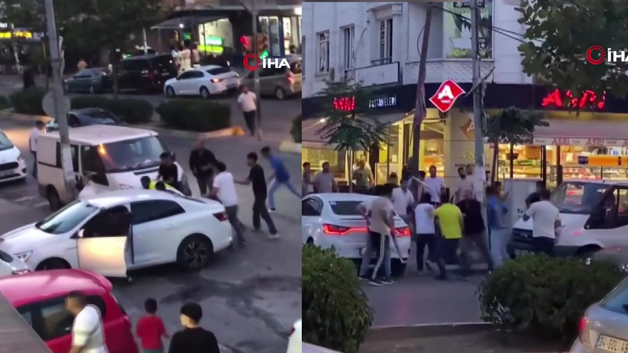 Esenyurt'ta aile içi arazi kavgası kameraya yansıdı: Sopalarla birbirlerine saldırdılar