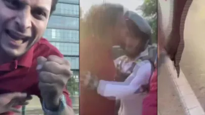 Yol kesip bıçak çekti, korku dolu anlar kameraya yansıdı