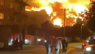Bursa-Ankara otobanı yangın sebebiyle trafiğe kapatıldı