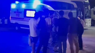 Otobüs şoförleri arasında yol kenarında bıçaklı kavga: 1 yaralı