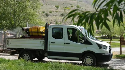 Erzincan’da Veteriner İşleri Müdürlüğü ilaçlama ekipleri iş başında
