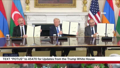 Aliyev, Trump ve Paşinyan arasında üçlü mutabakat zaptı imzalandı