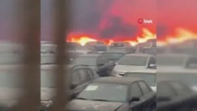 Yunanistan’da gümrük idaresinin otoparkındaki 550 araç yandı