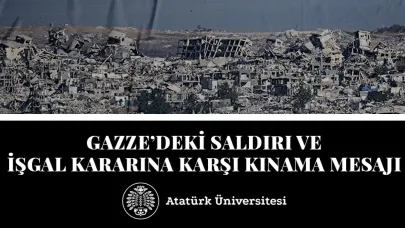Rektör Prof. Dr. Hacımüftüoğlu’ndan Gazze’deki saldırı ve işgal kararına karşı kınama mesajı