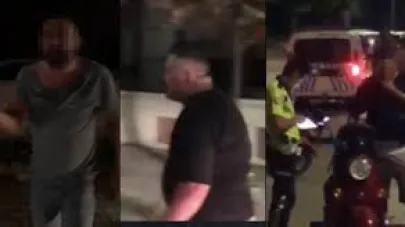 Otomobiliyle evine dönmek isteyen aileye dehşeti yaşattılar