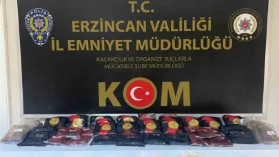 Erzincan’da kaçak nargile tütünü ile sipsi ele geçirildi