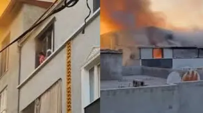 Bursa’da yangın paniği: Anneanne torununu alevlerden böyle kurtardı