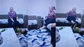 Torununa şiddet uyguladı, görüntüler ortaya çıkınca gözaltına alındı