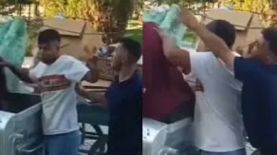Çöpten atık toplayan şahıs darbedildi: O anlar kamerada