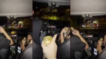 Gençlerin tehlikeli eğlencesi kamerada