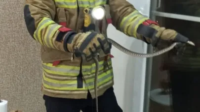 Erzin ve İskenderun’da eve giren yılanları itfaiye yakaladı