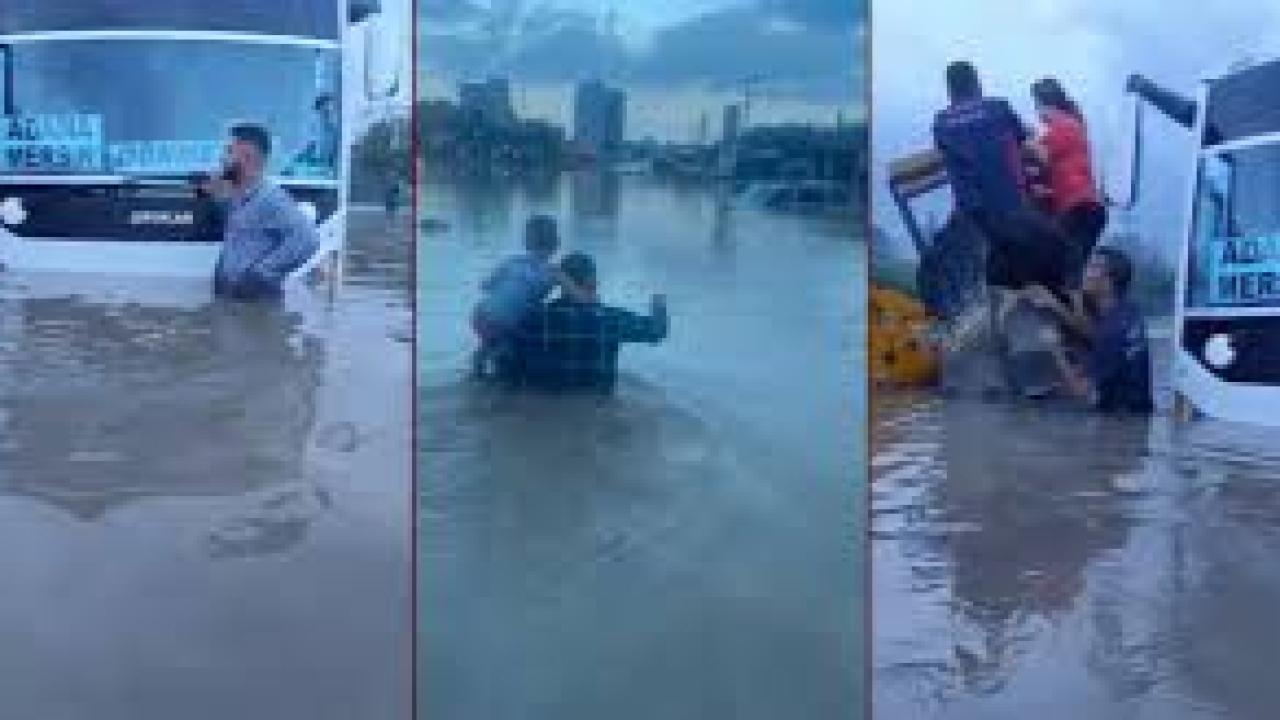 Araçlarında mahsur kalan 25 kişi kurtarıldı