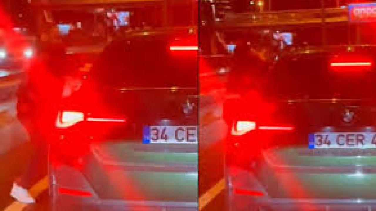 Bakırköy’de bir maganda trafikte tartıştığı kadın sürücüyü böyle darp etti