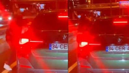 Bakırköy’de bir maganda trafikte tartıştığı kadın sürücüyü böyle darp etti