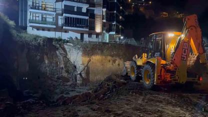 Amasra’da inşaat alanında göçük meydana geldi