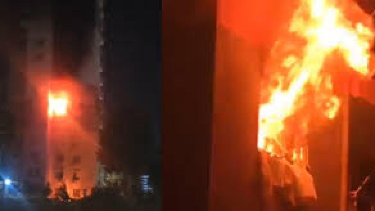 Antalya’da 15 katlı binadaki daire alev alev yandı: 1 yaralı