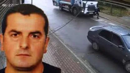 Belediye işçisinin hayatını kaybettiği korkunç kaza kamerada