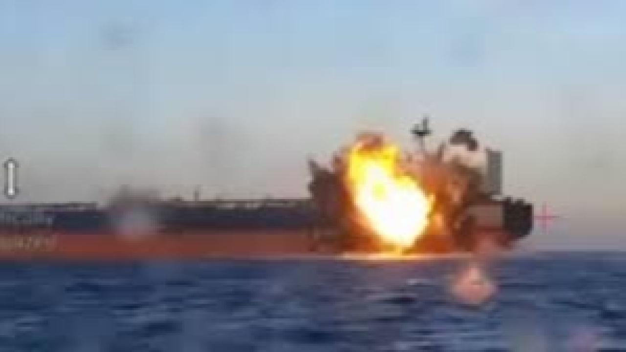 Karadeniz’deki geminin vurulma anı ortaya çıktı