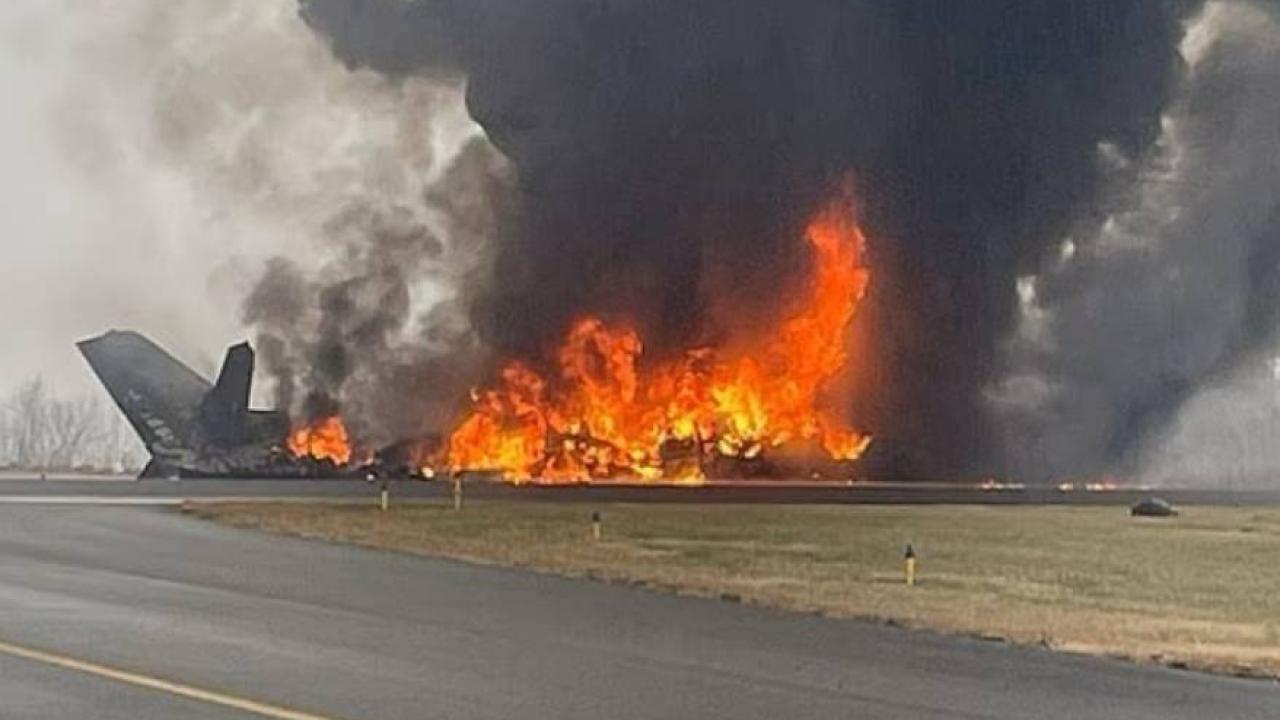 ABD’de havaalanına iniş yapan özel jet düştü