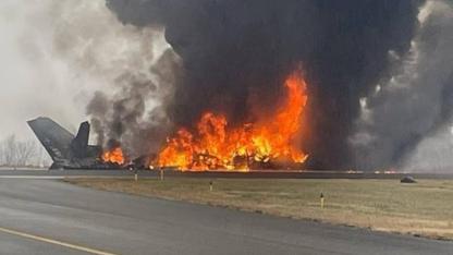 ABD’de havaalanına iniş yapan özel jet düştü