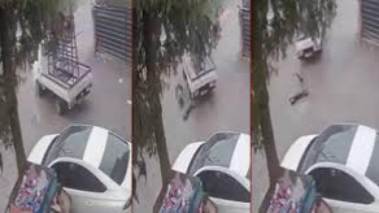 Akıl almaz kazanın güvenlik görüntüsü ortaya çıktı