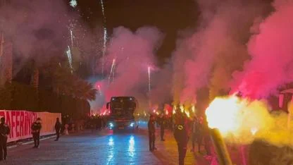 Galatasaray, Antalya’da Şampiyonlar Ligi müziğiyle karşılandı