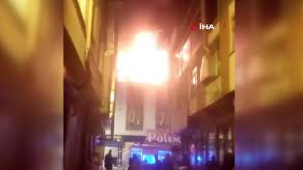 Otelin restoranında korkutan yangın