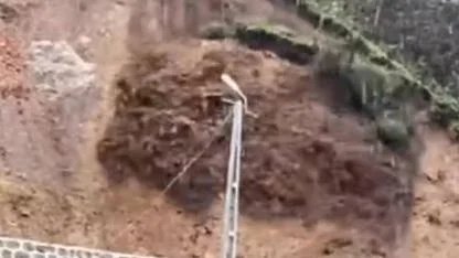 Rize’de yağmur heyelana yol açtı