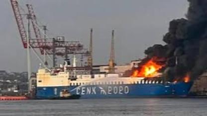 Tır taşımacılığı yapan Türk gemisi Odesa’da vuruldu