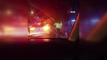 Aracının polisin üzerine süren alkollü sürücü tutuklandı