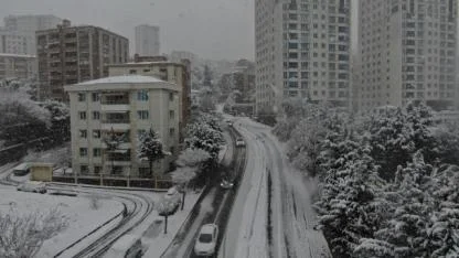 Beyaza bürünen Kartal havadan görüntülendi