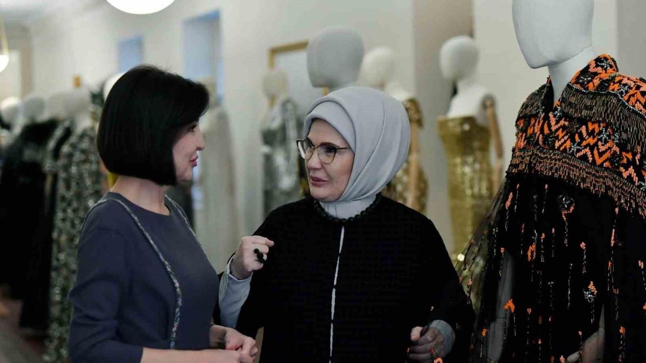 Emine Erdoğan ile Özbekistan Cumhurbaşkanı’nın eşi Ziroat Mirziyoyeva Ankara Palas’ı ziyaret etti