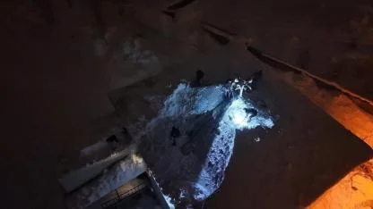 İmam anons etti, köylü küreği ve halatıyla yardıma koştu