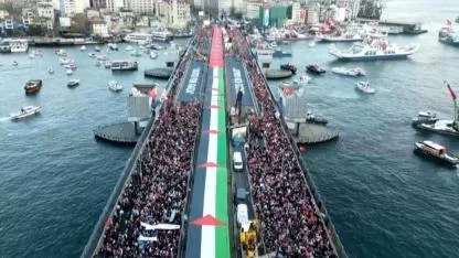 İstanbul’da büyük Gazze yürüyüşü