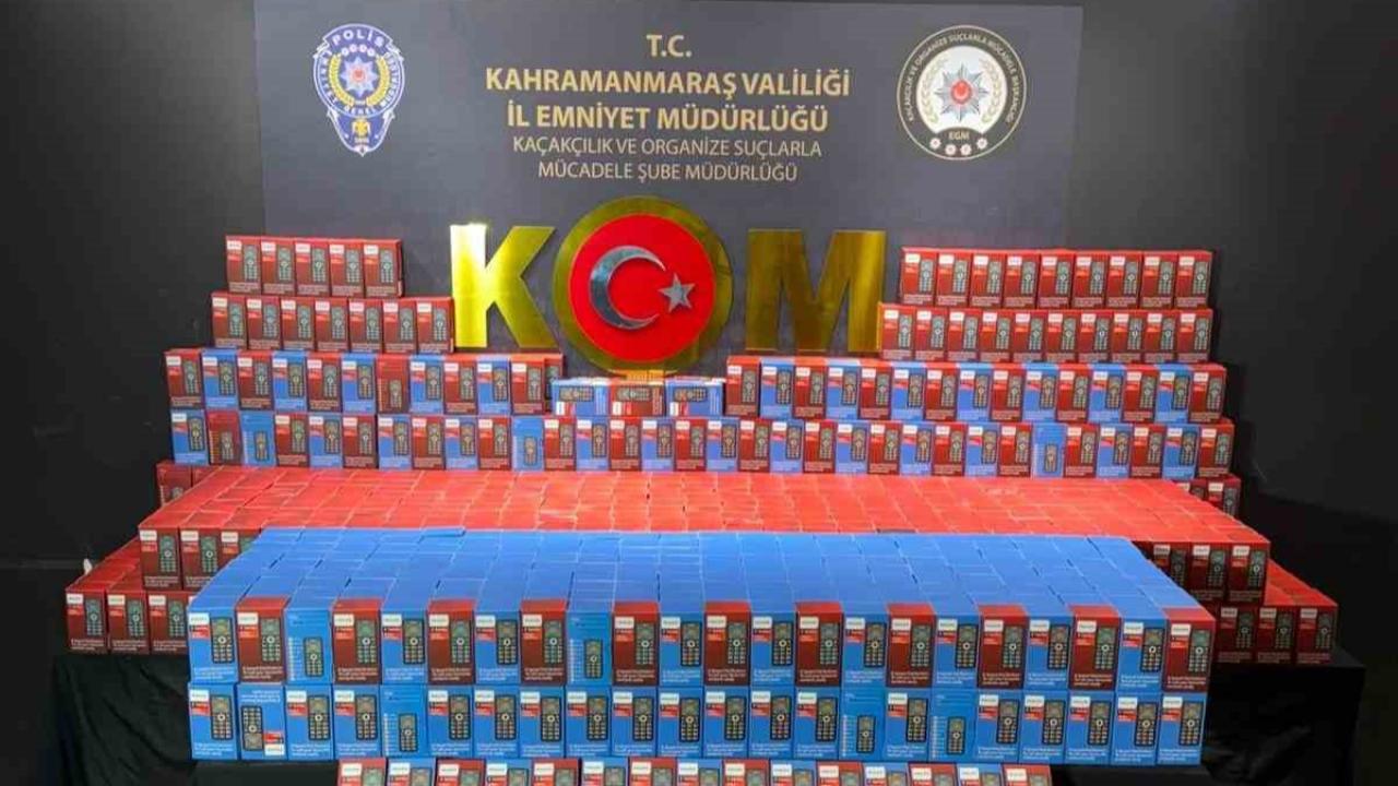 Kahramanmaraş’ta bin 422 adet kaçak telefon ele geçirildi