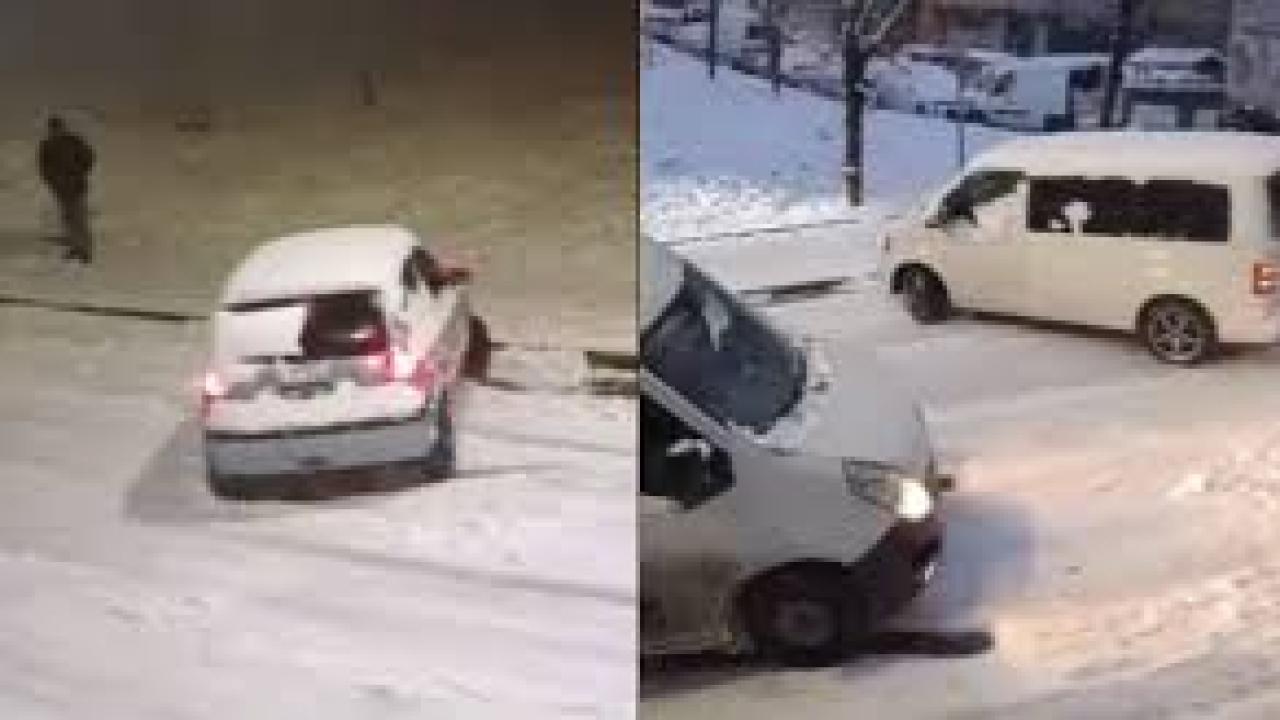 Kar yağışı kazalara neden oldu: Caddeler buz pistine döndü