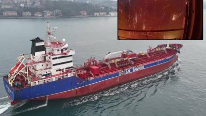 Odessa'da Rusya'nın saldırısında Türk gemisinin isabet aldığı anlara ilişkin görüntüler ortaya çıktı