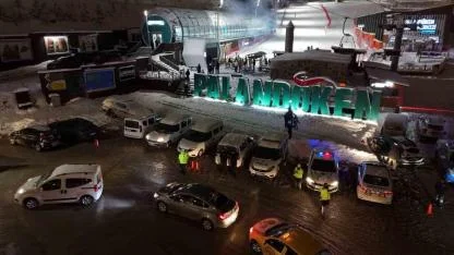 Palandöken Kayak Merkezi’nde jandarma ve polis ekipleri yoğun güvenlik önlemi aldı