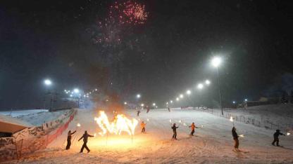 Palandöken Kayak Merkezi’nde yılbaşı coşkusu