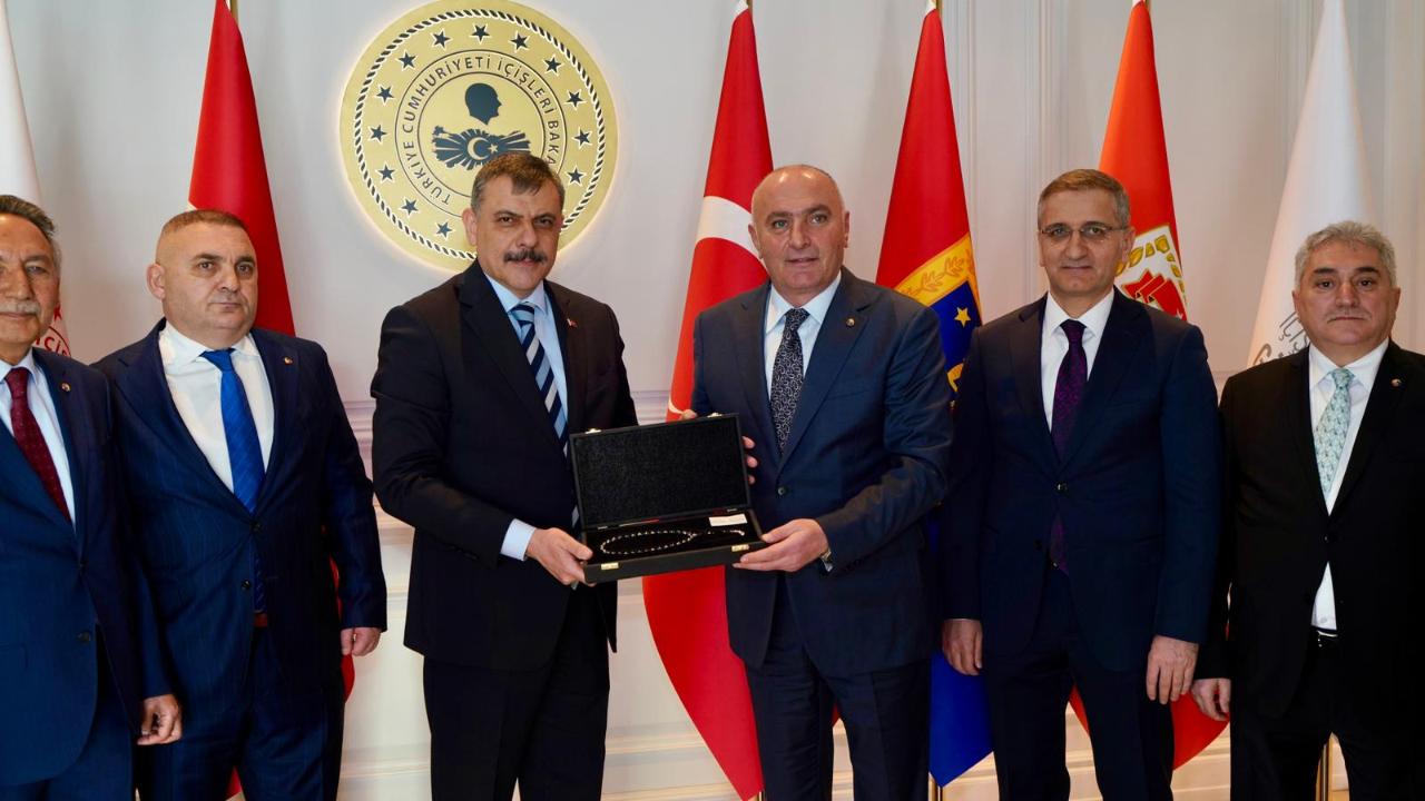 Başkan Özakalın ve ETSO Heyetinden İçişleri Bakanı Mustafa Çiftçi'ye Ziyaret