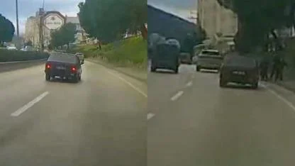 Çocukların üzerine araç sürdü, hiçbir şey olmamış gibi devam etti..