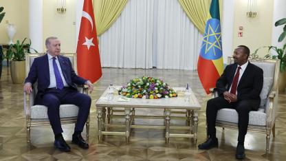 Cumhurbaşkanı Erdoğan, Etiyopya Başbakanı Ahmed Ali ile bir araya geldi