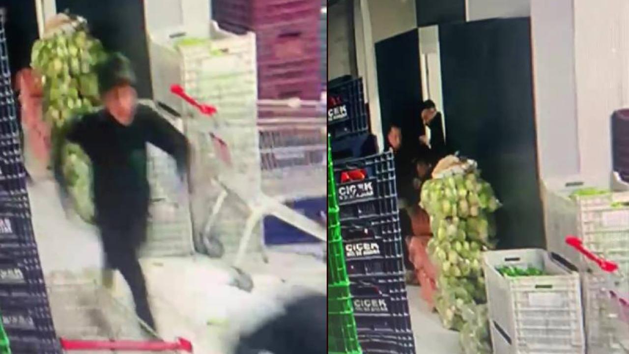 Deprem anında yaşanan panik kamerada