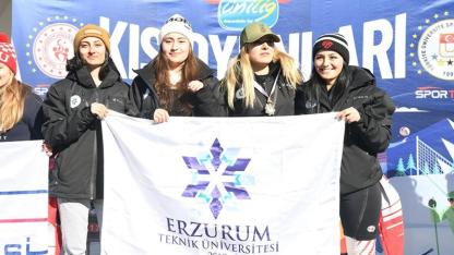 ETÜ Kayak Alp Disiplini Türkiye Şampiyonası’nda çifte kupa ile zirveye yerleşti