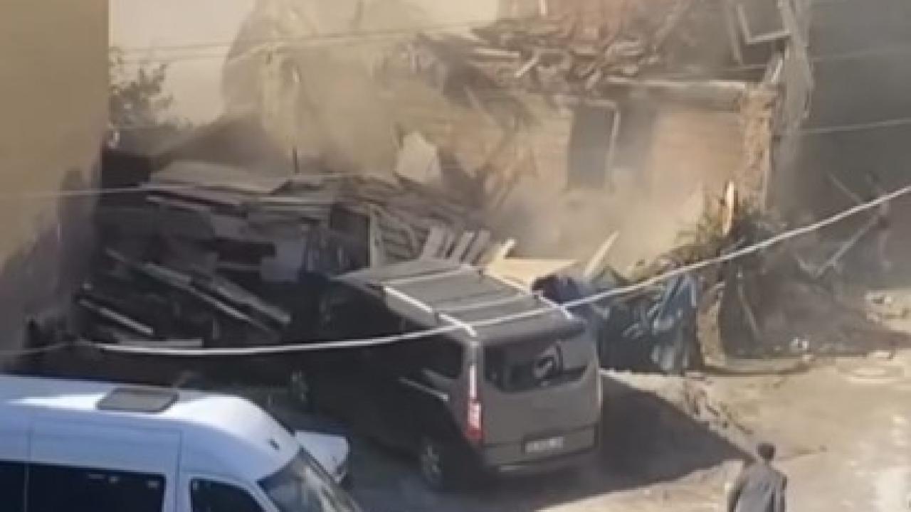 Gemlik’te metrik bina çöktü