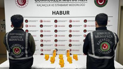 Habur’da ayakkabı içerisinde 41 kilo altın ele geçirildi